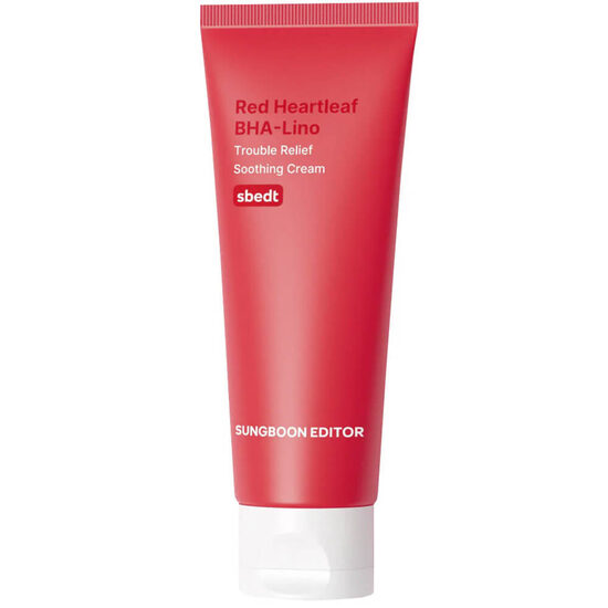 Успокаивающий противовоспалительный крем Sungboon Editor Red Heartleaf BHA-Lino Trouble Relief Soothing Cream